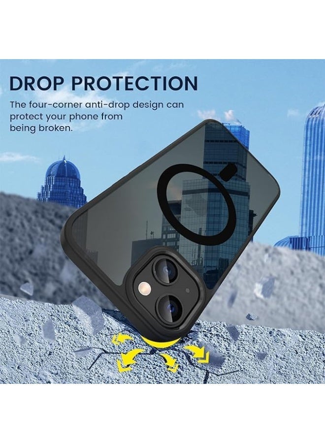 ACLIX Magnetic Case for iPhone 12 And iPhone 12 Pro [Shockproof & Slim] Clear Hard Back Cover with high-Grade Protection | Black - Image 5